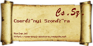 Cserényi Szonóra névjegykártya